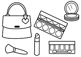 coloring book cosmetics in a bag to