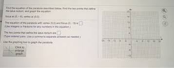 Equation Of The Parabola Described