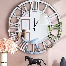 Large Round Mirror Clock 80cm X 80cm
