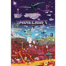 Make a vinilla poster with a mob face and iron bars over it. Minecraft Poster World Beyond Posters Buy Now In The Shop Close Up Gmbh