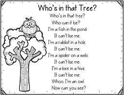 Whos In The Tree Pocket Chart And Student Books
