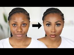 simple makeup for black skin