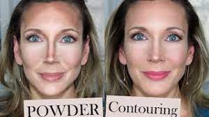 how to contour highlight with powder
