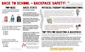 backpack safety lafayette physical