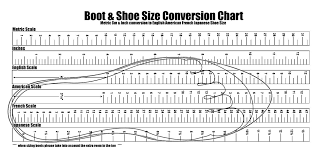 Us Shoe Size Chart Printable Boot Shoe Size Conversion