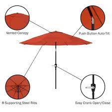 Aluminum Patio Umbrella With Auto Tilt