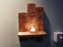 Rustic Reclaimed Wood Wall Sconce