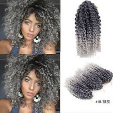 Want hair extensions?.find a salon or stylist in our south africa hair salon directory. 3pcs Set 8 Gray Synthetic Afro Kinky Curly Twist Crochet Braids Hair Weave Ebay