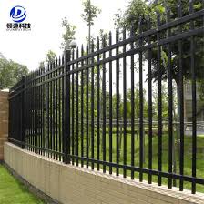 6ft Height Black Galvanized Steel Fence