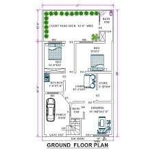 Bhk House Ground Floor Plan Dwg File