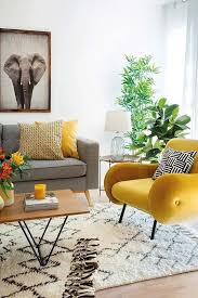 A Mid Century Modern Living Room With A