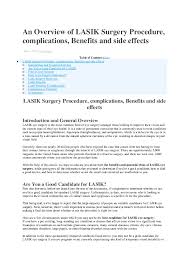 It doesn't make sense to do lasik if the eyes will just get worse again later, so you may have to wait most people see their vision stabilize by the time they're 18 to 20 years old, which is why lasik is. Pdf An Overview Of Lasik Surgery Procedure Complications Benefits And Side Effects Amazigh Driss Academia Edu