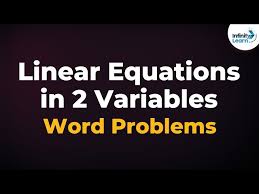 Linear Equations In 2 Variables Word
