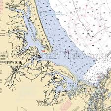 Massachusetts Ipswich Essex Nautical Chart Decor