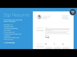 Comes packed with 12 predefined skins. Html5 Responsive Bootstrap Resume Template For Personal Profile Portfolio Youtube