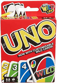 Red, blue, green, yellow, black, and white or blank cards. Amazon Com Mattel Games Uno Classic Card Game Multi 8 X 3 3 4 X 81 100 In 42003 Toys Games