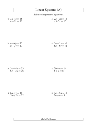 The Systems Of Linear Equations Two