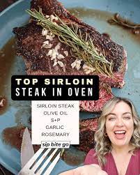 how to cook top sirloin steak in oven