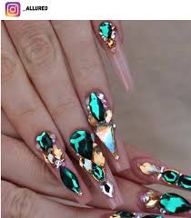 57 swarovski crystal nail art designs