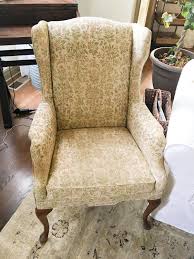 wingback chair makeover reupholstery