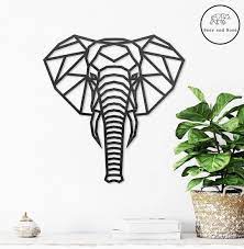 Elephant Wall Decor Art Wooden