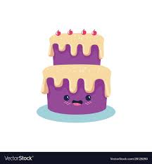 happy birthday cake cartoon design