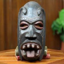 Hand Crafted African Festival Wood Mask