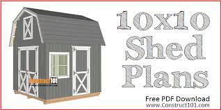 10x10 Barn Shed Plans Free Pdf