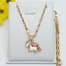 18k gold plated unicorn necklace s