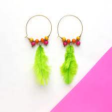 These feather earrings set might be my favorite out of all the leather earrings i've made. Feather Earrings Diy Hoop Earrings From Wire Moms And Crafters
