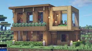 How to build a simple oak modern house in this minecraft video we build an easy oak wood modern house, using basic. Minecraft How To Build A Wooden Modern House Tutorial Youtube