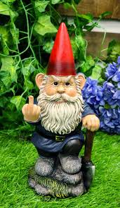 gnome dwarf not welcome statue poolside