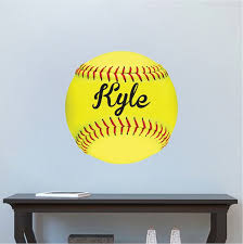 Softball Wall Mural Decal Girls