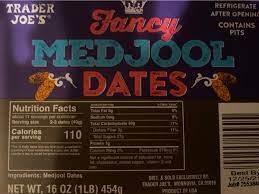 fancy medjool dates nutrition facts