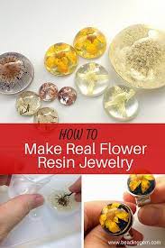 how to make real flower resin jewelry