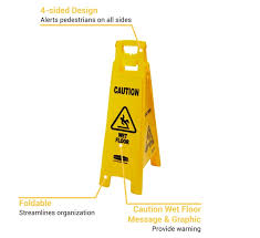 4 sided floor sign caution wet floor