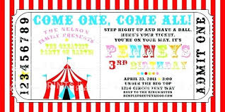 Circus Carnival Invitation Template Party Birthday