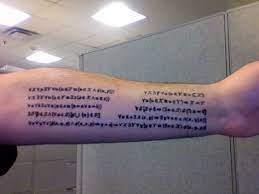 Left Forearm Equation Tattoo