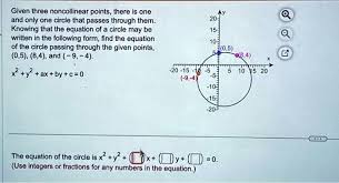 Solved Given Three Noncollinear Points