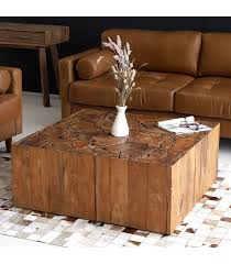 Lyra Teakroot Square Coffee Table For
