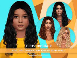 the sims resource closure hair kids