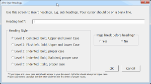 The use of headings and subheadings give the readers a general idea of what to expect from the paper and leads the flow of discussion. Apa Template For Word For Windows Reference Point Software