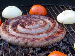 boerewors south african sausage and a