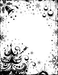 christmas border black white vectors