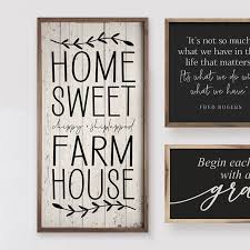 Home Sweet Farmhouse Greenery Whitewash