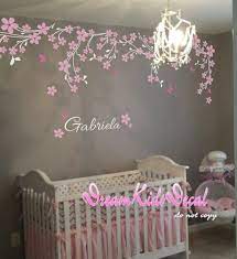 Nursery Wall Decal Baby Girl And Name