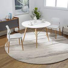 round rug size guide for 36 42 48 54