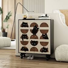 Charming Cat Shoe Cabinet Playful