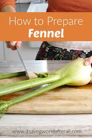 how to prepare fennel with video