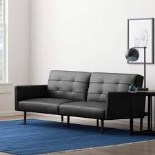 faux leather futon chair sofa bed